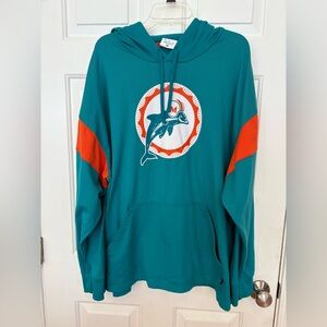 NFL Miami Dolphins Nike Dri-Fit Aqua Hoodie Sweatshirt Men's Size 3XL